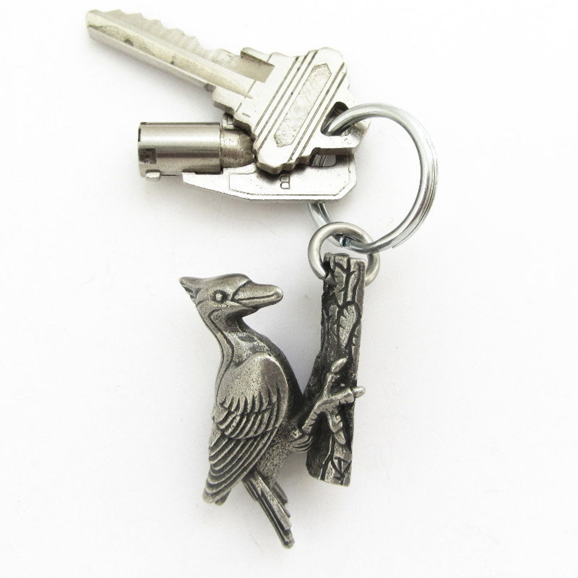 Woodpecker Keychain Bird Keychain Ornithology Pileated Etsy