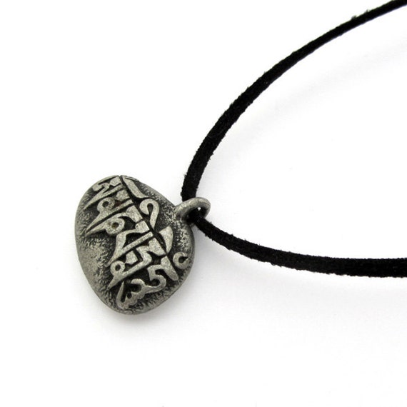 Mani Stone Buddhist Mantra Pendant - image 3