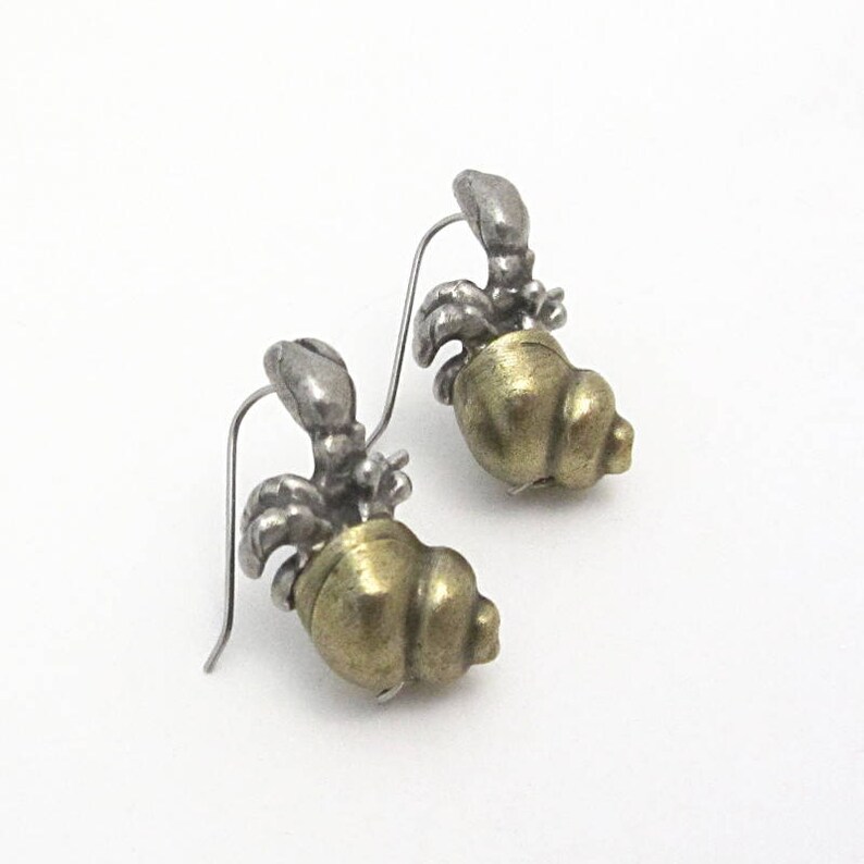 Hermit Crab Earrings Hermit Crab Jewelry Etsy