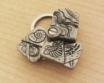 Overpriced old-style Stratigraphy Keychain - Geology, Earth Science Keychain