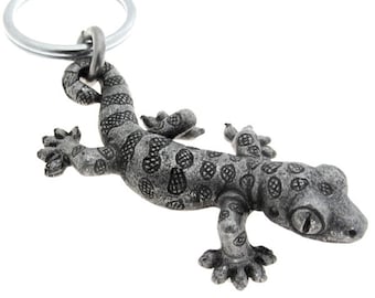 Gecko Keychain, Herpetology Reptile Keychain