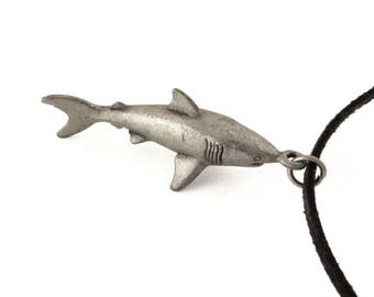 Great White Shark Necklace - Shark Pendant, Scuba Diving, Marine Biology, Shark Jewelry