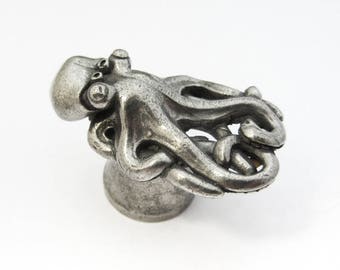 Octopus Drawer Pull - Cephalopod, Cabinet Knob, Octopus Hardware