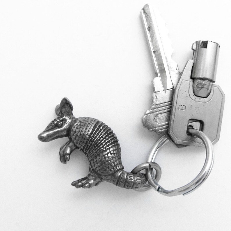 Armadillo Keychain 9 Banded Armadillo Wildlife Keychain Etsy