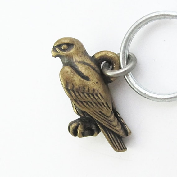 Sale Item Falcon Keychain With Brass Finish