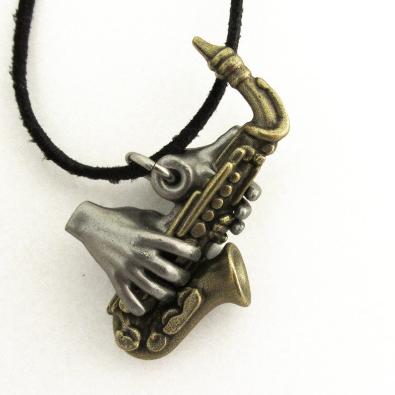 Saxophone Necklace Alto Sax Saxophone Pendant Marching Etsy