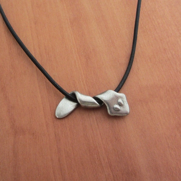 Planarian Pendant - Platyhelminthes Flatworm Necklace
