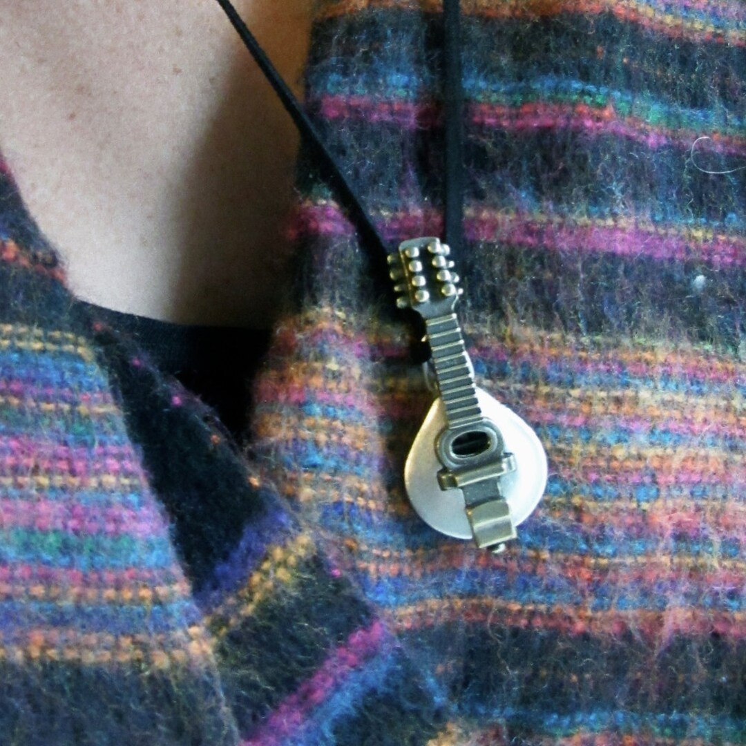 Mandolin Necklace Locket Musical Instrument Pendant Etsy
