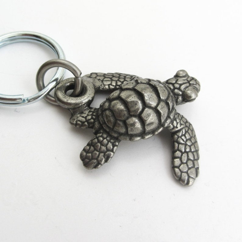 Sea Turtle Keychain Baby Loggerhead Keychain Etsy