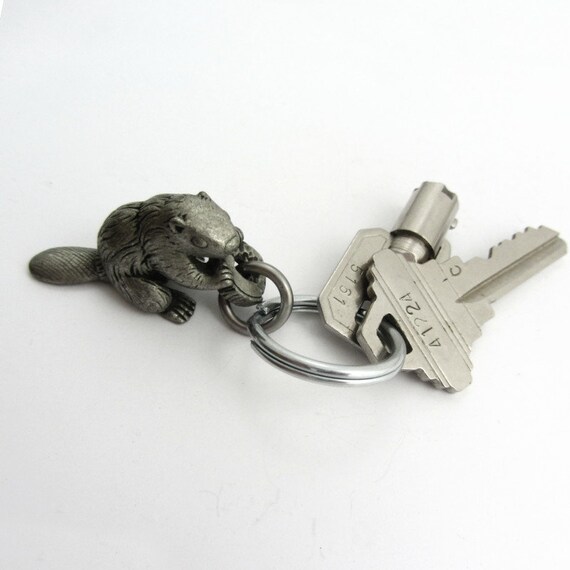 Beaver Keychain Castor canadensis, American Beaver,… Gem