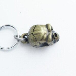 Sale Item - Homo Erectus Skull Keychain with Brass Finish image 3
