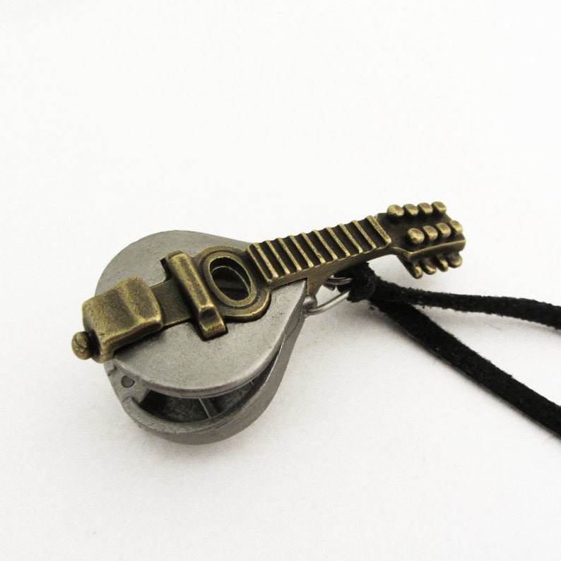 Mandolin Necklace Locket Musical Instrument Pendant Etsy