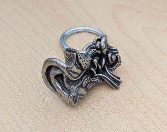 Human Ear Anatomy Keychain