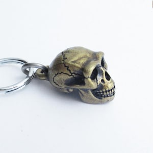 Sale Item - Homo Erectus Skull Keychain with Brass Finish image 1