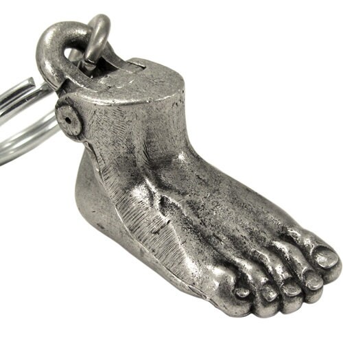 Mini Human Foot Skeleton Model Keychain Key Ring Kids Party Supplies Favors 