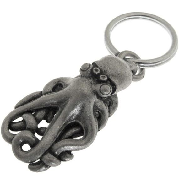 Octopus Keychain Cephalopod Keychain Octopus Jewelry