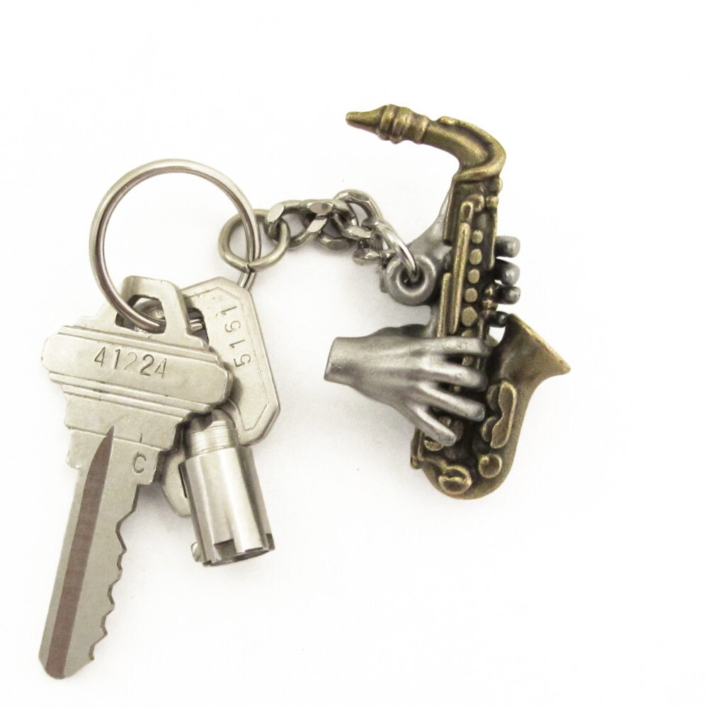 Saxophone Keychain Alto Sax Marching Band Jazz Keychain Etsy
