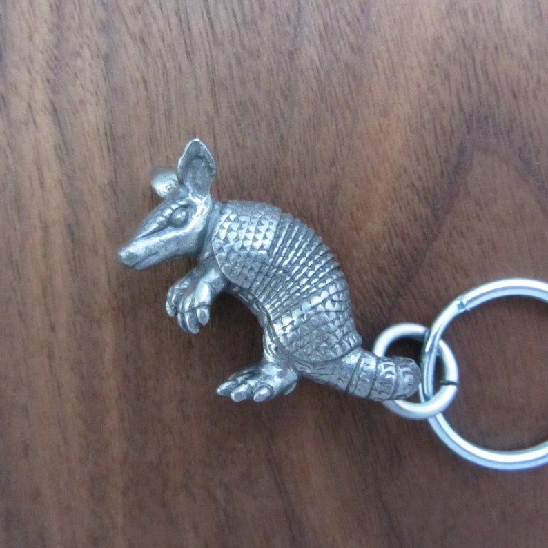 Armadillo Keychain 9 Banded Armadillo Wildlife Keychain Etsy