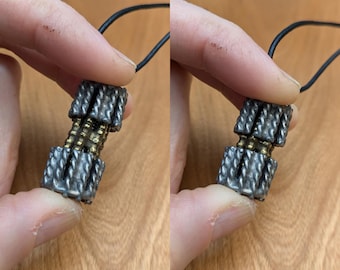 Muscle Cell Necklace - Pewter Sarcomere Pendant