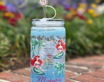 Ariel Acrylic Glitter Double Wall Snow Globe Tumbler