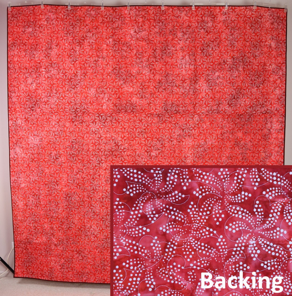 Queen Quilt Red Batik Razzle Dazzle Etsy