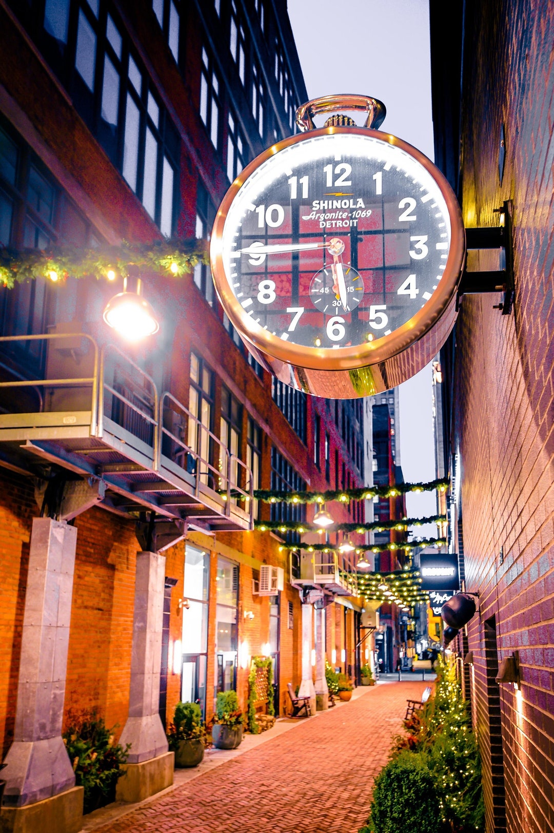 Detroit Clock Shinola Clock in Detroit Alley - Etsy