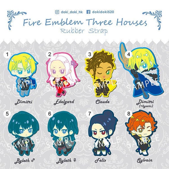 Fire Emblem Three Houses M!Byleth F!Byleth Edelgard Claude Dimitri FE3H Lanyard