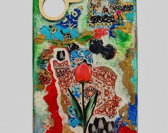Two Hand Painted Theorems Jean Henry Original Art Vintage Folk Art