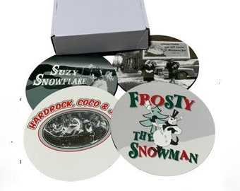 Johnstown Classic Christmas Coasters - Set of 4 in Storage Box