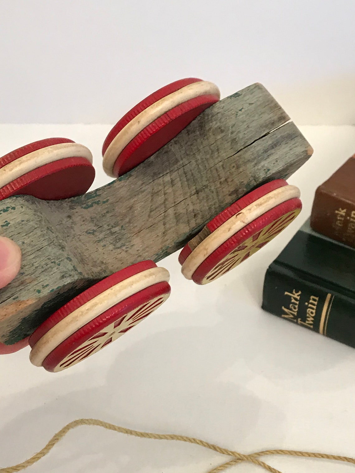 Vintage Wooden Pull Toy Car Child's Old Wooden Pull Car | Etsy