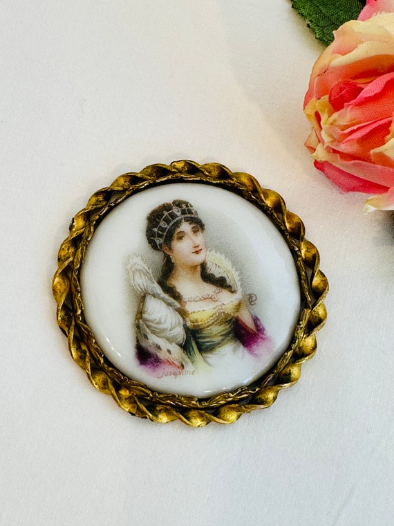 Porcelain Hand Painted 1940's Empress Josephine B… - image 1