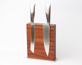 Knife block unloaded | Magnetic block up to 6 knives | Wooden block magnetic | SCHUBICA BLOQ 712 | Wood Padouk| without knife | Magnet