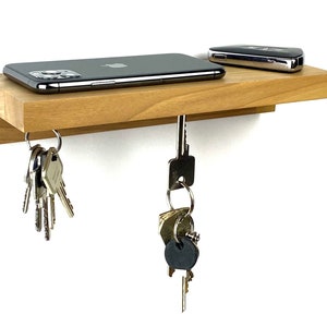 Sleutelbord magneet houten Key bar walnoot met Key board magnetisch incl. schroeven deuvels SCHUBICA MAG 206 afbeelding 2