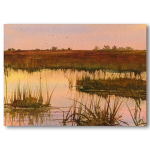 First Light - WATERCOLOR PRINT or CARD of a Painting by Linda Henry - Prints are custom-matted and Ready to Frame (#452)