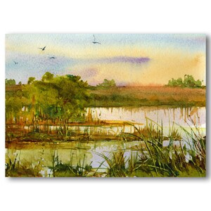 Morning Prayer - WATERCOLOR PRINT of a Painting by Linda Henry - Includes a Custom-cut Mat - Ready to Frame (#431)