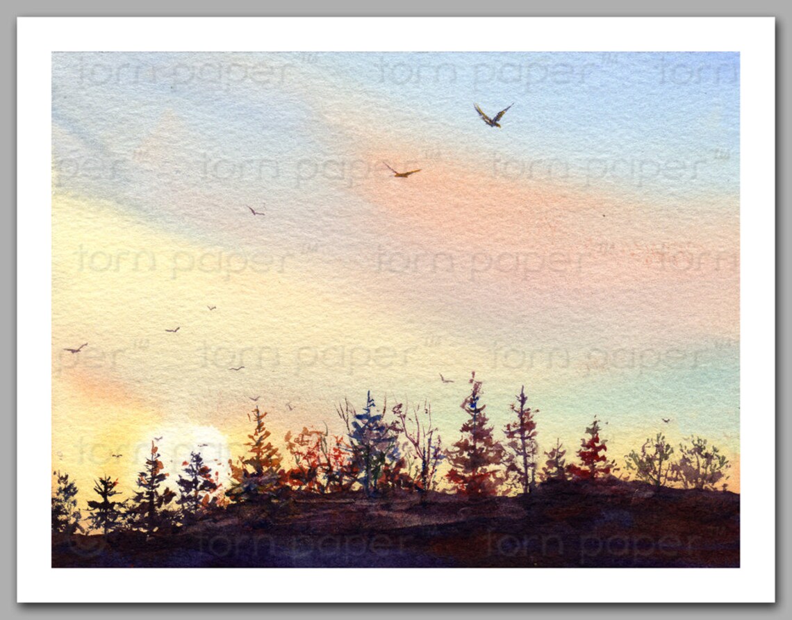 Peace and Harmony - Set of 6 NOTE CARDS - Watercolor Paintings by Linda ...