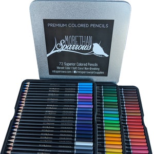 Brutfuner Colored Pencils 120pc. Square black Metal Case Color