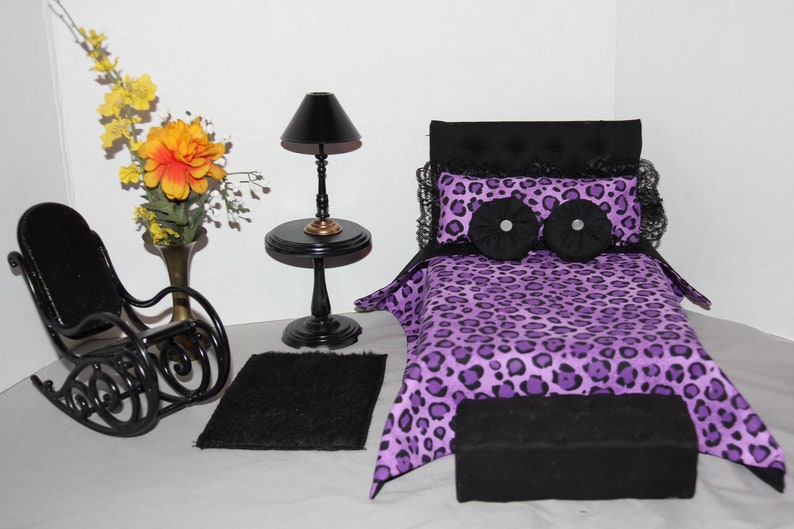 Quilted Bed For Barbie Monster High 1 6 Dolls