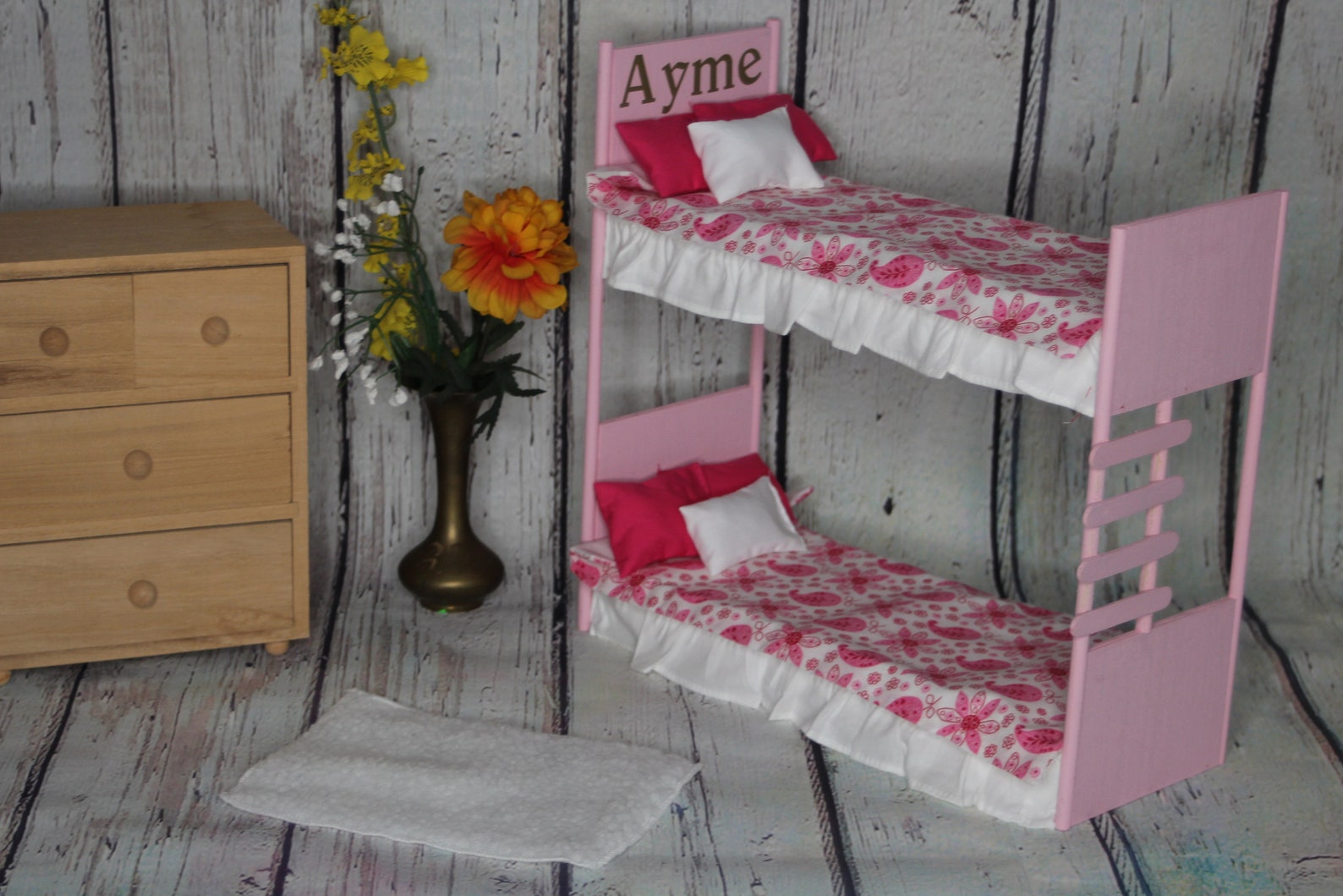 Sheet set for Bunk Beds Barbie/ 16 scale dolls/ action Dolls Etsy