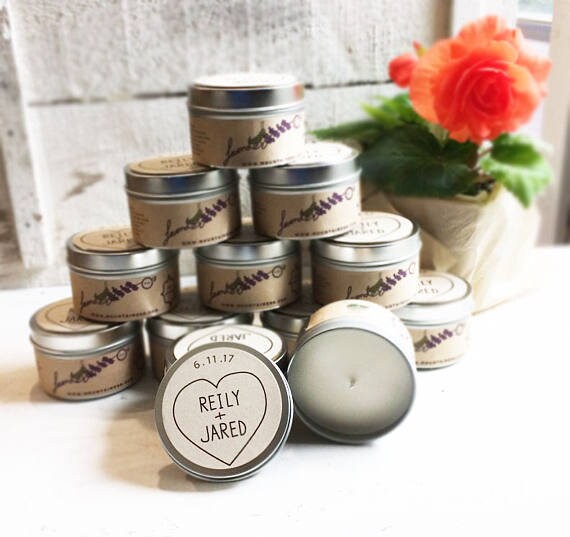 Personalized Scented Candle Favors