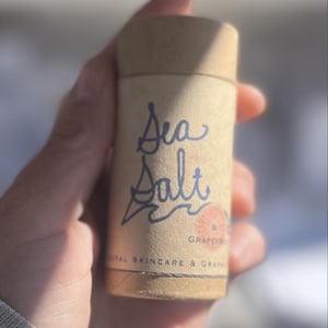 organic deodorant / Sea Salt coconut oil non-toxic  deodorant / aluminum free deodorant / eco friendly gift / christmas stocking stuffer