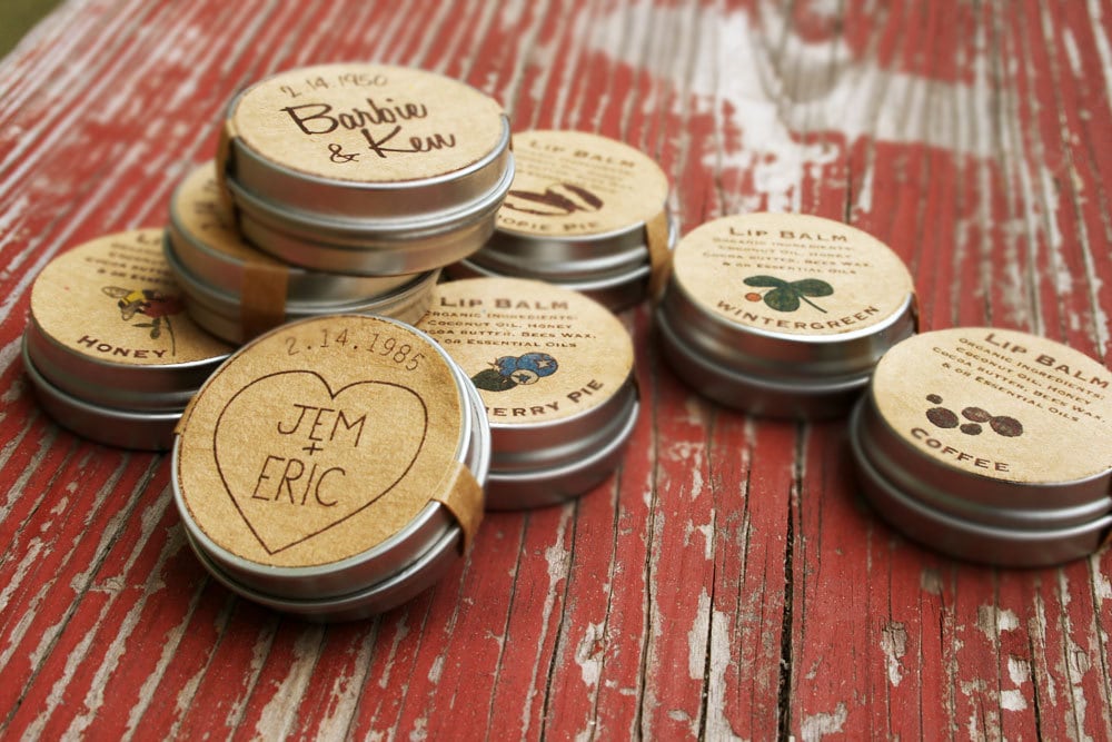 Wedding Favors Custom Lip Balm Wedding Favor Organic Lip Balm