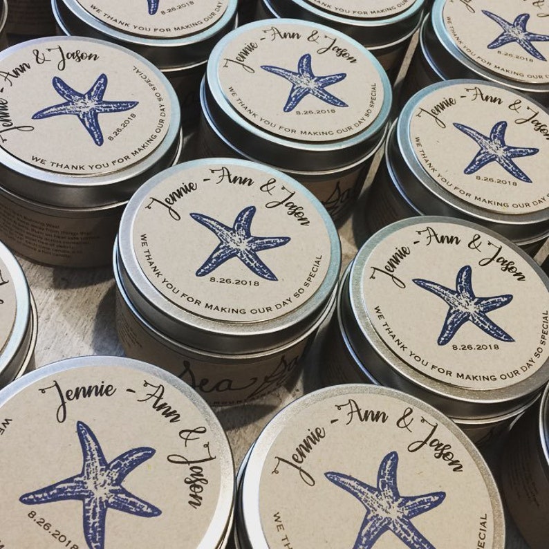 Beach Wedding Favors 12 Beach Scented Candle Favors For Etsy