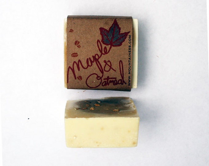 organic maine made ginger maple oatmeal soap / oatmeal soap / mens soap / gifts ideas for men / unique mens gift / mens grooming / him / dad