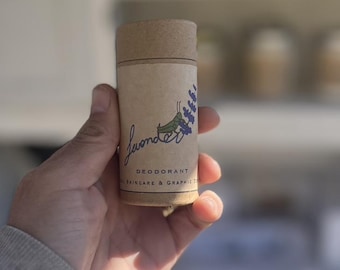 organic deodorant natural deodorant aluminum free deodorent BPA free eco paper push tube deoderant organic coconut oil deodorant  lavender