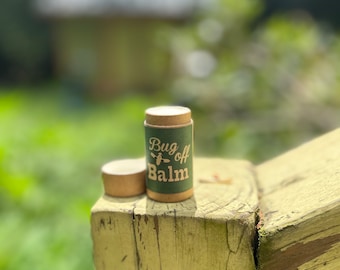 bug off balm tube / zero waste / paper tube / organic oils bug repellant  balm gift compostable gifts small garden gift camp gift hike gift