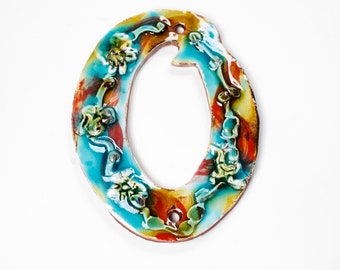 Ceramic Handmade House Number '0' Coral Reef