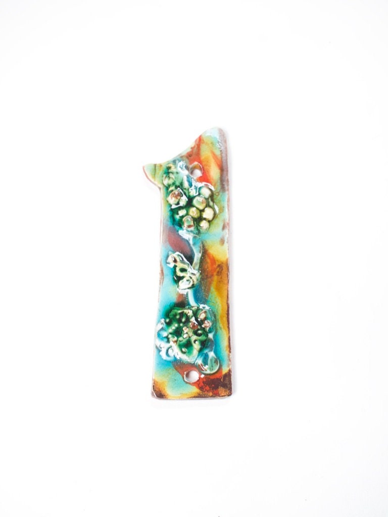 Ceramic Handmade House Number '1' Coral Reef