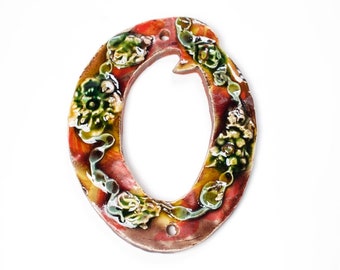 Handmade House Number (0) Plum Garden