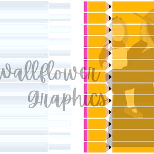 26-Pencil Bow Yard-Yellow and Notebook Paper Solid Lines